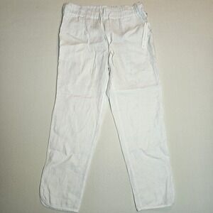 Caslon Linen‎ Pants M White Drawstring Elastic Waist Pull On NWT Nordstrom